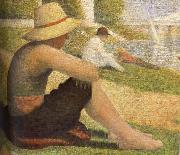 Georges Seurat, The Boy Wearing hat on the ground